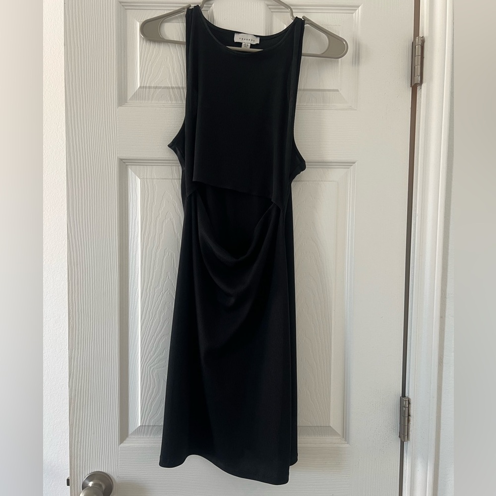 Topshop Black Backless Dress